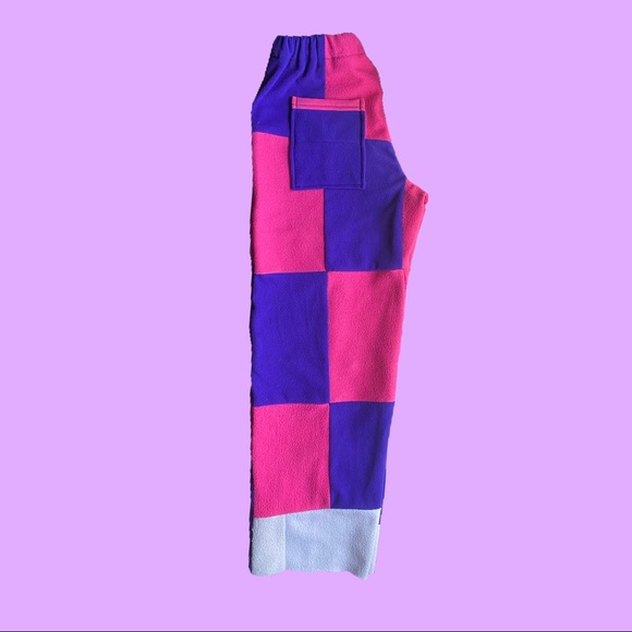 Adidas Comfortable elastic waistband colorful patchwork reworked sweatpants - Picture 4 of 4
